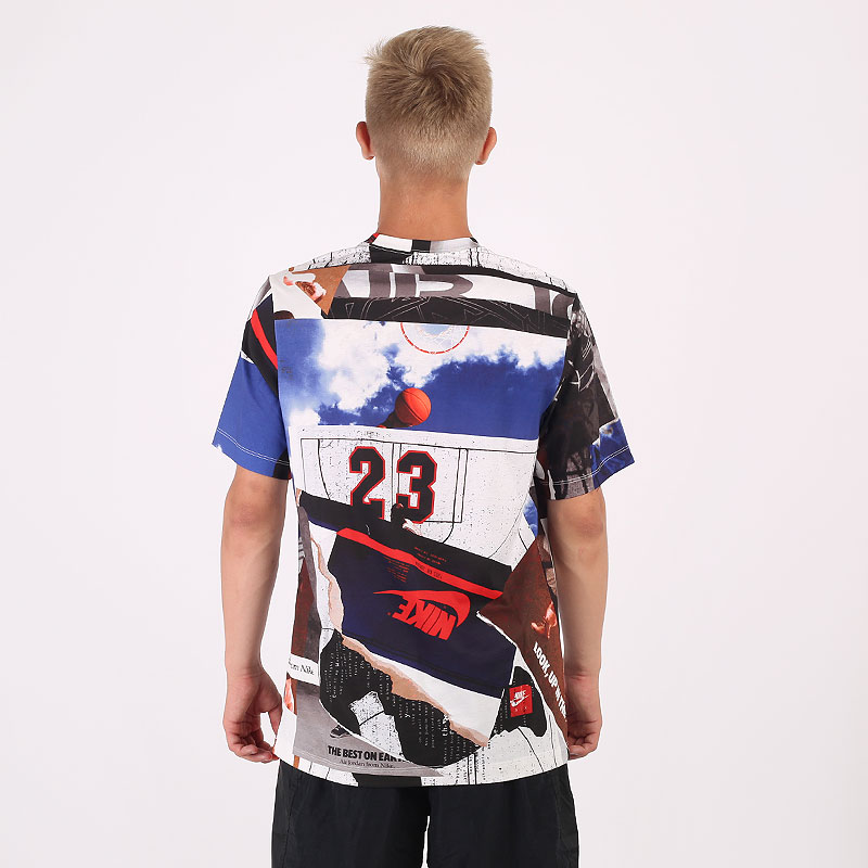 мужская разноцветная футболка Jordan Photo T-Shirt CJ6298-100 - цена, описание, фото 4